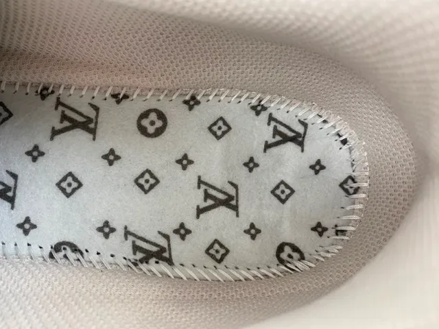 Beige and Tan Monogrammed Retro Low-Top Sneaker 8