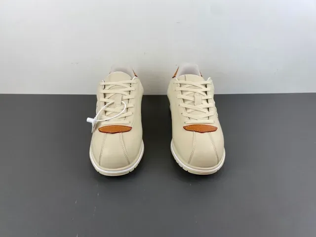 Beige and Tan Monogrammed Retro Low-Top Sneaker 11