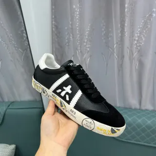Black and White Graphic-Print Lifestyle Sneaker