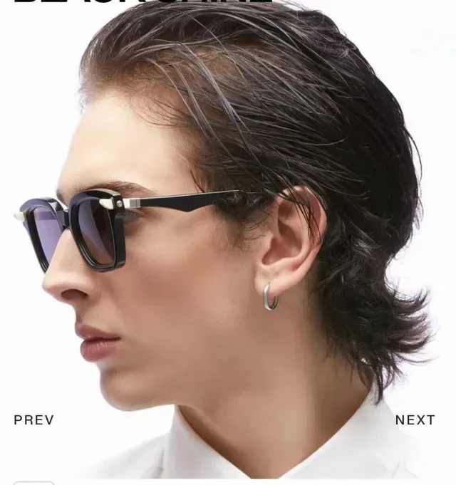 Black Brown Rectangular Frame Thick Acetate Sunglasses 8