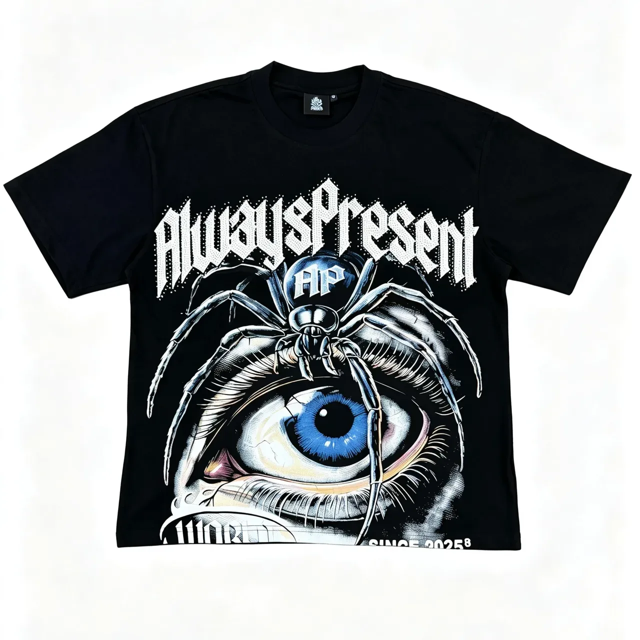 Black Graphic-Print Oversized T-Shirt 6