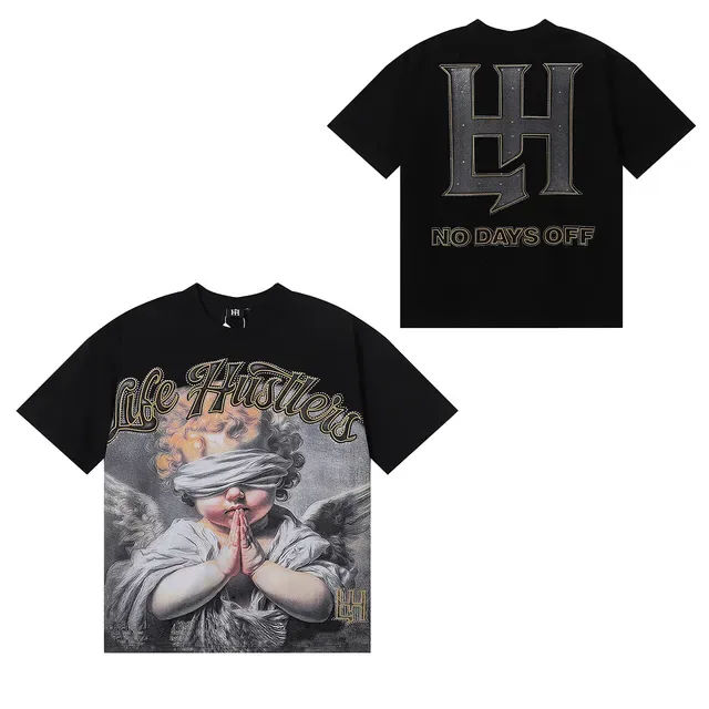 Black Graphic Print Oversized T-Shirt 7