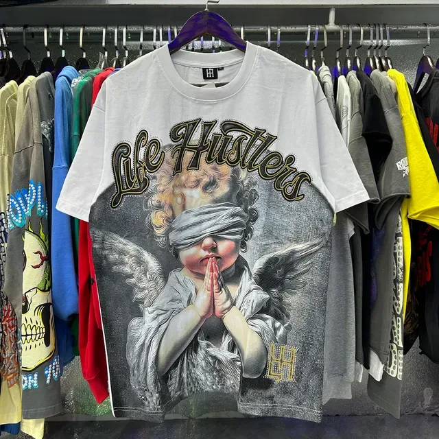 Black Graphic Print Oversized T-Shirt 10