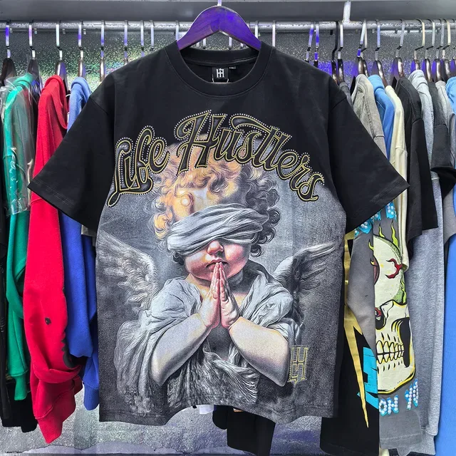 Black Graphic Print Oversized T-Shirt 12