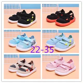 Black Green Two-Strap Velcro Closure Mesh Upper Casual Sandals