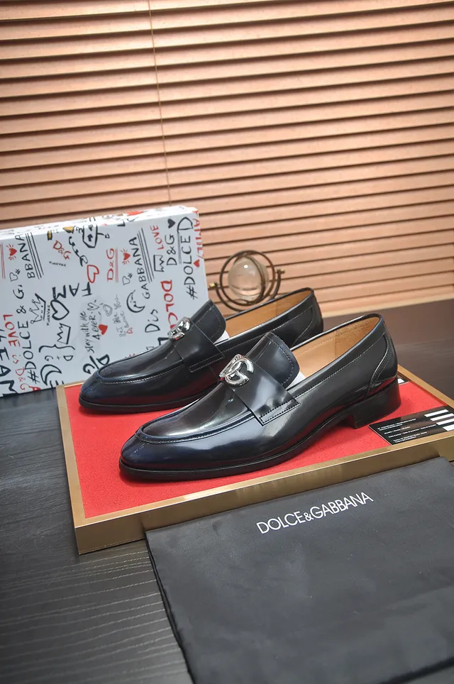 Black Patent Leather Buckle Strap Loafer 4
