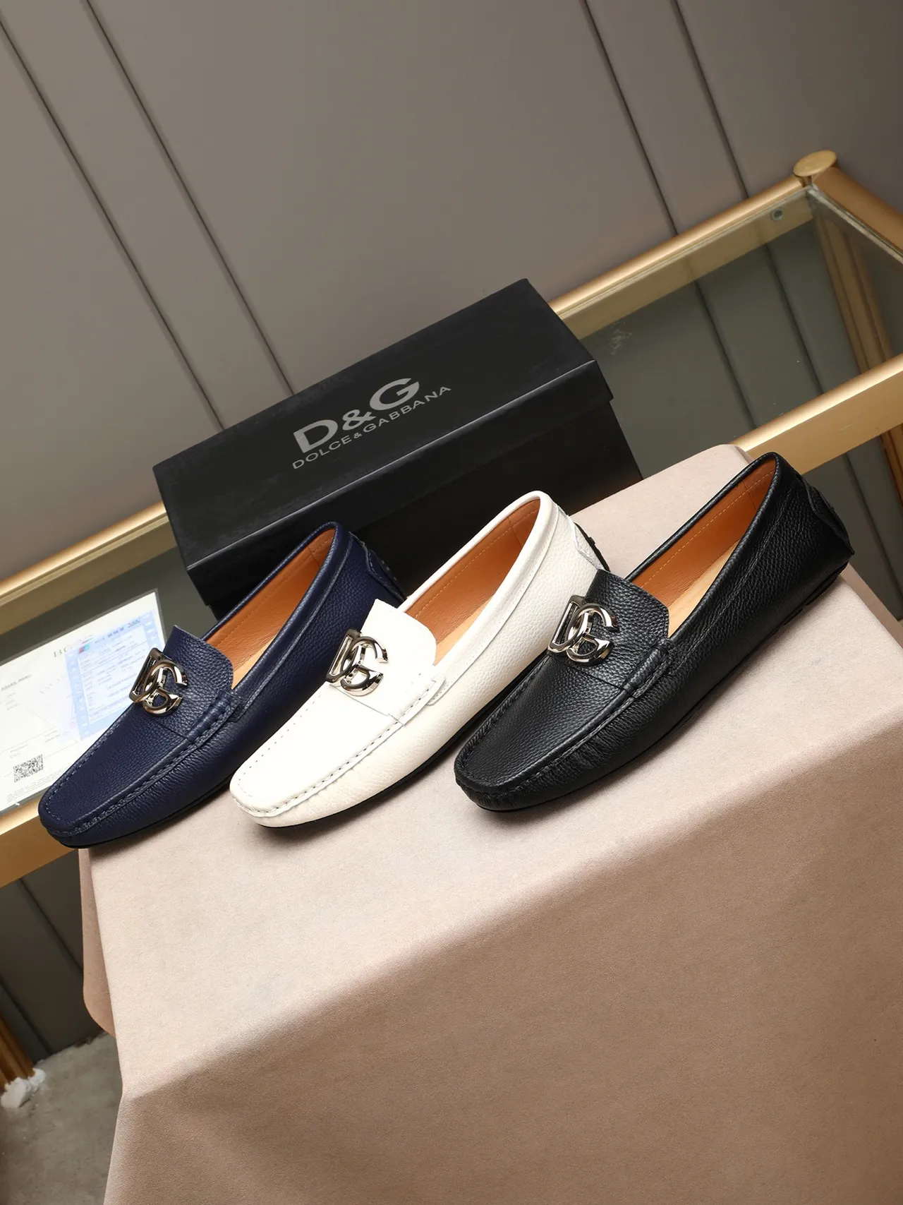 Black Pebbled Leather Buckle Loafer 2