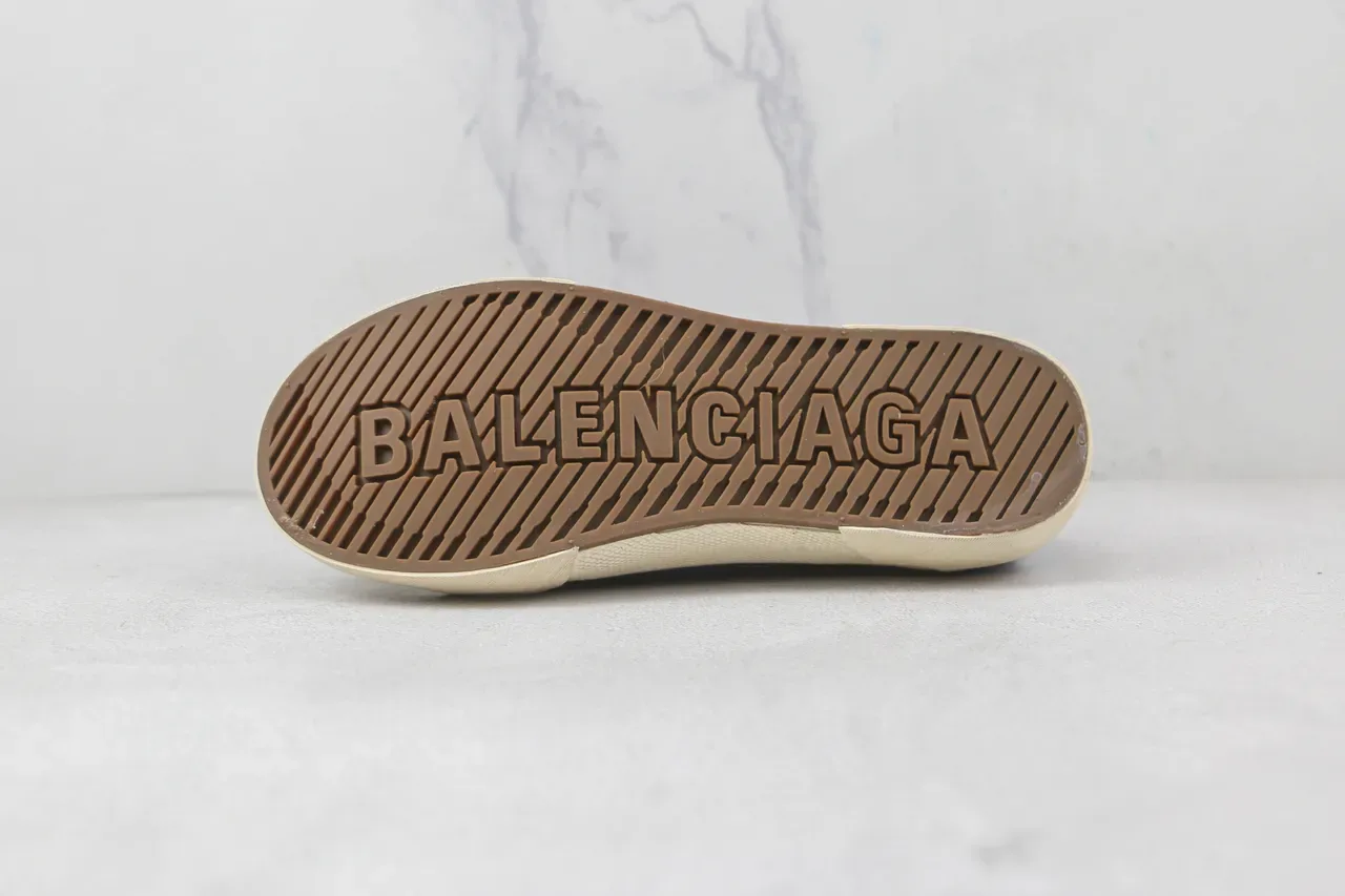 Blue Beige Low-Top Canvas Upper Sneakers 8