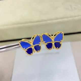 নীল এনামেল বাটারফ্লাই স্টাড ইয়ারিংস
