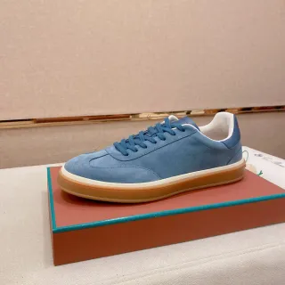 Blue Suede Low-Top Lifestyle Sneaker