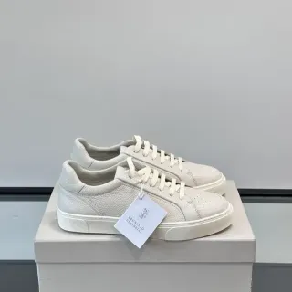 Brunello Cucinelli Sneakers Lifestyle Cuir Texturé Low-Top