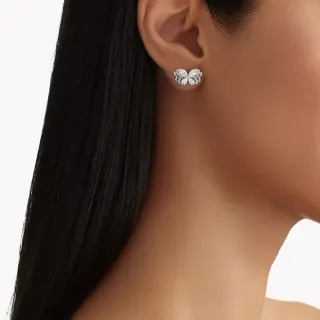 Butterfly Motif Pavé Crystal Stud Earrings