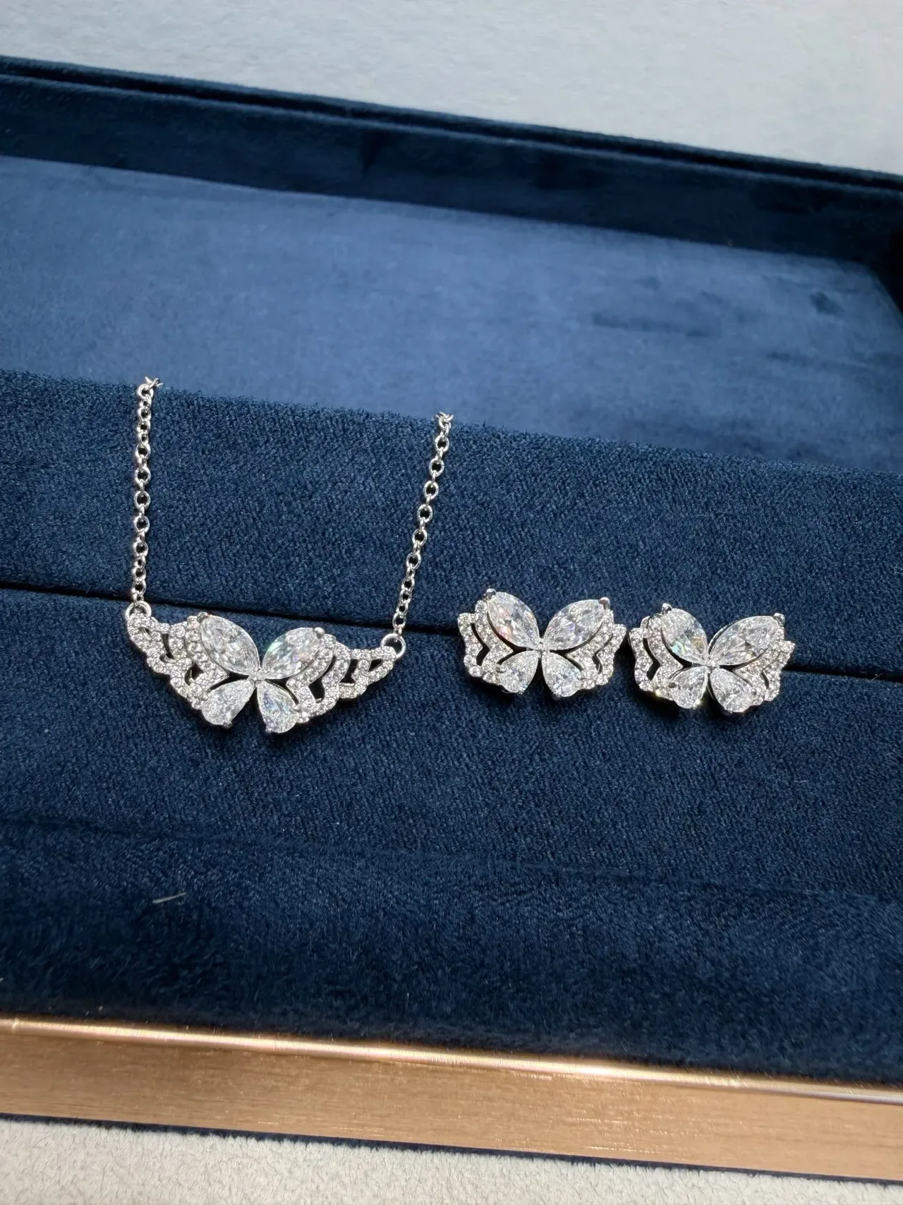 Butterfly Motif Pavé Crystal Stud Earrings 6