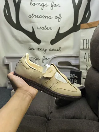 Cream Strap-Closure Lifestyle Sneakers 5