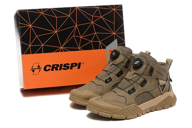 CRISPI काला भूरा BOA Dial Lacing मेश-सिंथेटिक हाइब्रिड अपर हाइकिंग बूट 13