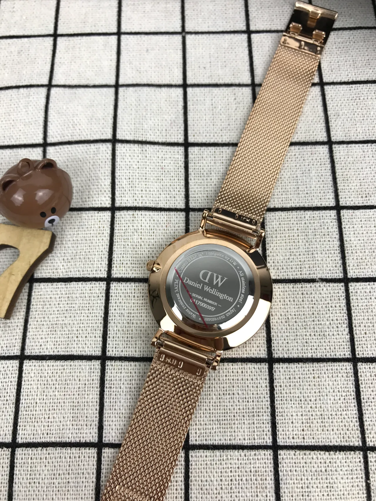 डेनियल वेलिंगटन Icon Petite गुलाबी सोना जाली क्वार्ट्ज घड़ी 3