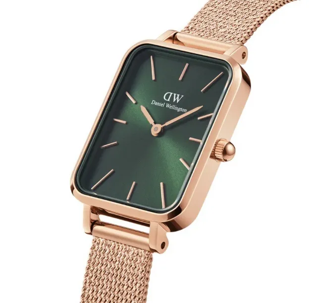Daniel Wellington Petite Iconic Verde Sunray Ouro Rosa Quartzo Relógio 2