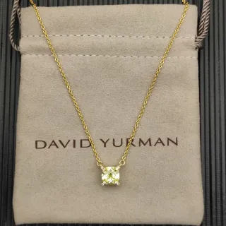 David Yurman Chaîne Or Jaune Gemmes de Coupe Cushion-Cut Collier