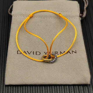 David Yurman سوار خاتم متشابك ثنائي اللون أصفر بحبل