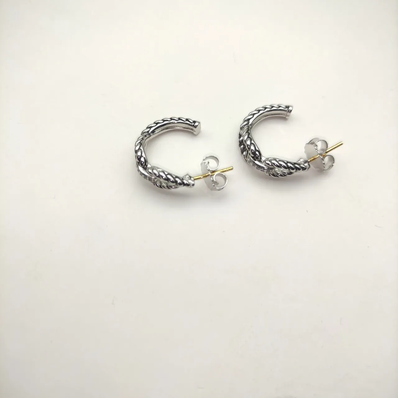 David Yurman Twisted Rope Cable Hoop Earrings 9