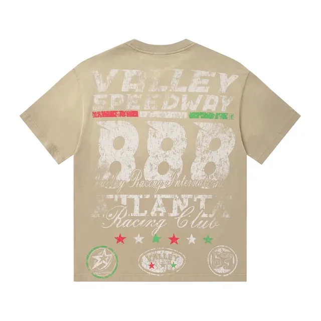 Distressed Racing Helmet Graphic T-Shirt 3