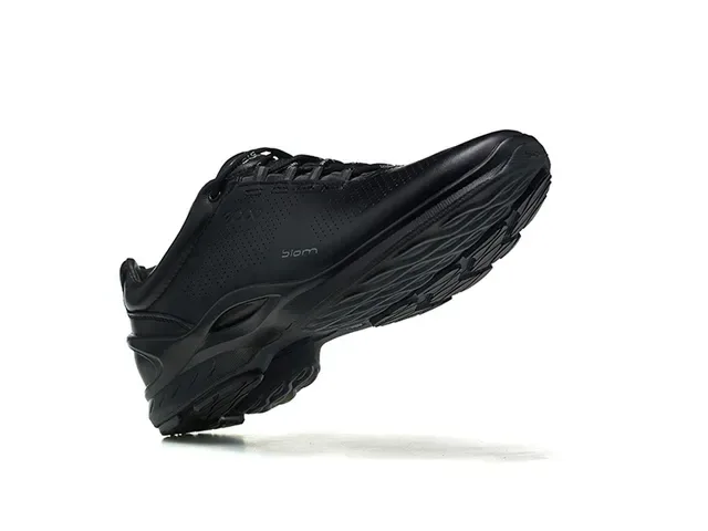 ECCO BIOM Black Green Perforated Leather Upper Minimalist Cushioned Sole Lifestyle Sneakers 4