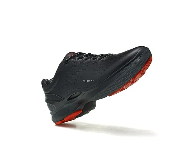 ECCO BIOM Black Green Perforated Leather Upper Minimalist Cushioned Sole Lifestyle Sneakers 11