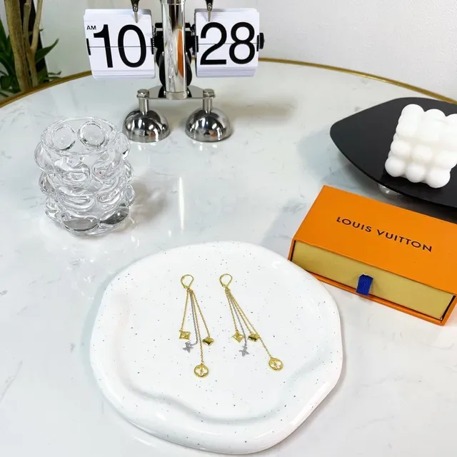 Gold and Silver Tone Multi-Chain Tassel Charm Earrings 5