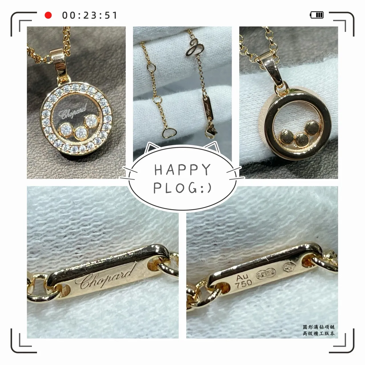 or argent circulaire rotatif charm pendant bélière diamants pavé collier 2