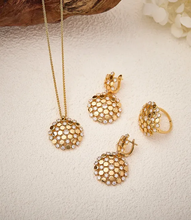 Brazalete Abierto Oro y Plata Pavé-Set Clusters Florales Joyería 3