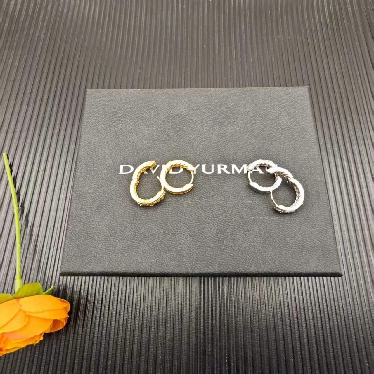 Gold-Tone Diamond-Set Twisted Rope and Geometric Hoop Earrings 6