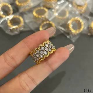 خاتم بياني شبكي ذهبي باڤيه