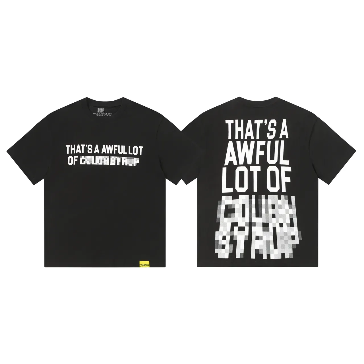 Graphic Pixelated Text T-Shirt 5
