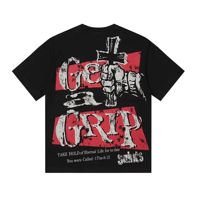 Graphic Print Crew Neck Oversized T-Shirt 7