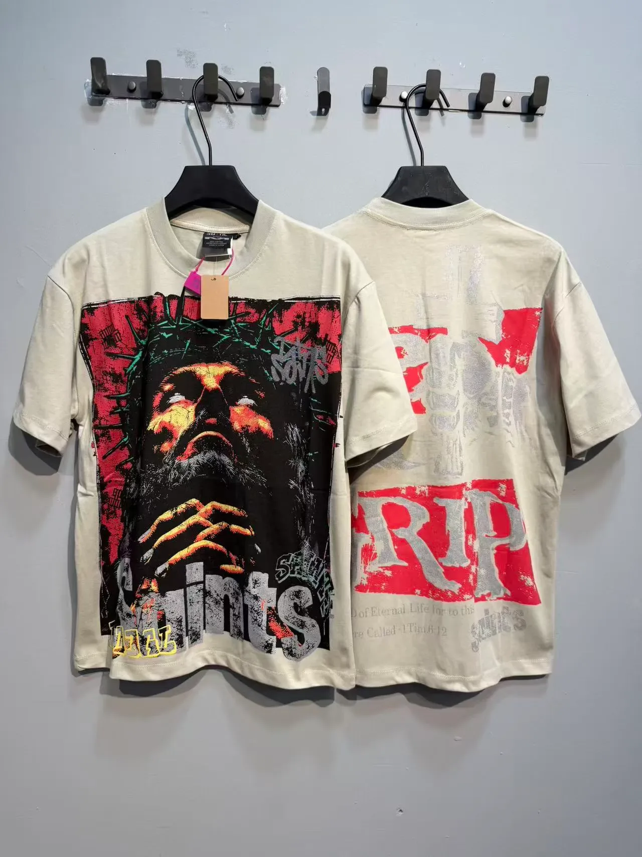 Graphic Print Crew Neck Oversized T-Shirt 9