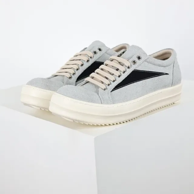 Gray Black Suede Upper Side Panel Sneakers 2
