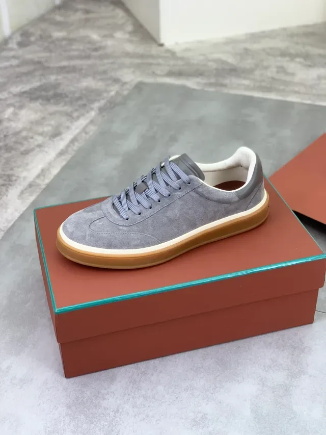 Gray Suede Low-Top Lifestyle Sneaker 4