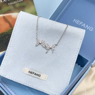 HEFANG ট্রিপল প্রজাপতি Pavé ক্রিস্টাল সিলভার নেকলেস
