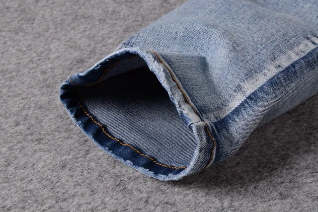 Light-Wash Distressed Zip-Pocket Moto Slim-Fit Jeans 3