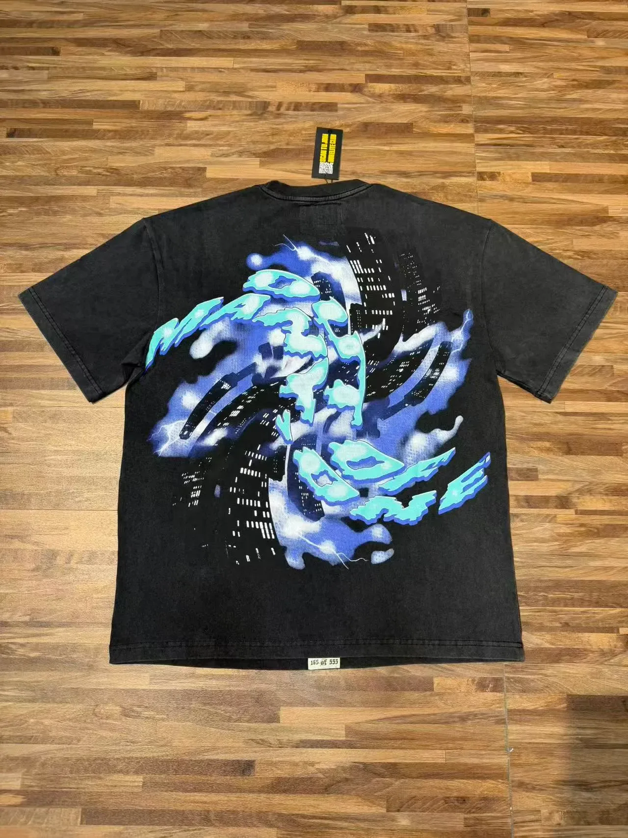 Madspeed Acid-Washed Black Graphic Oversized T-Shirt 3
