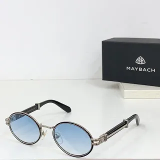 MAYBACH إطار معدني دائري نظارات شمسية زرقاء تدرجية