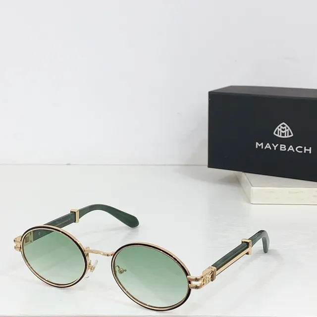 MAYBACH 圆形金属框 蓝色渐变太阳镜 5