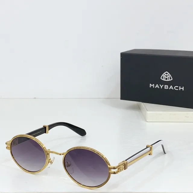 MAYBACH 圆形金属框 蓝色渐变太阳镜 6