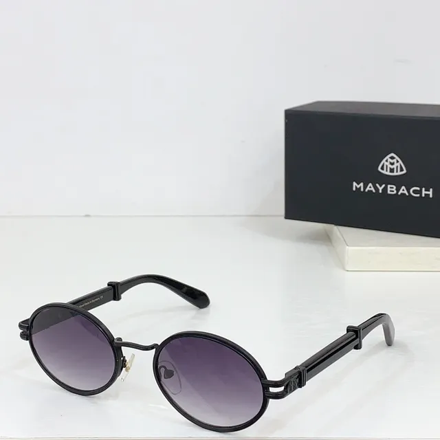 MAYBACH 圆形金属框 蓝色渐变太阳镜 9