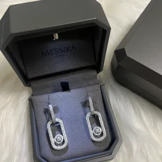 Messika Move Rectangular Pavé Drop Earrings
