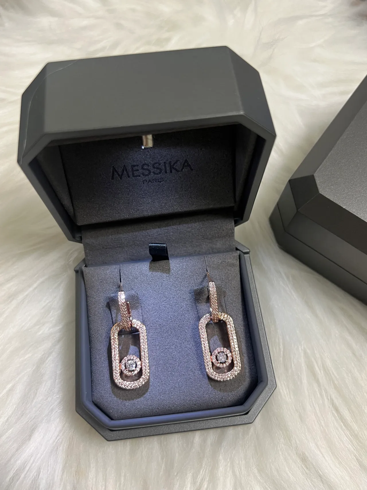 Messika Move Rectangular Pavé Drop Earrings 5