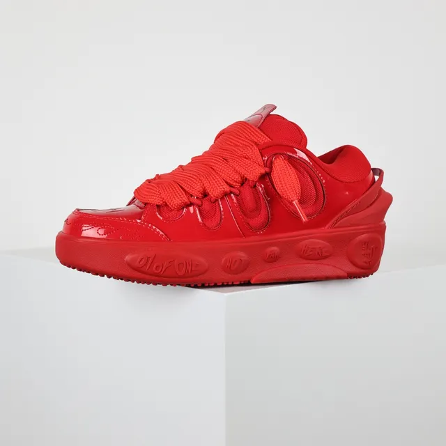 Monochromatic Glossy Red Lifestyle Sneakers 9