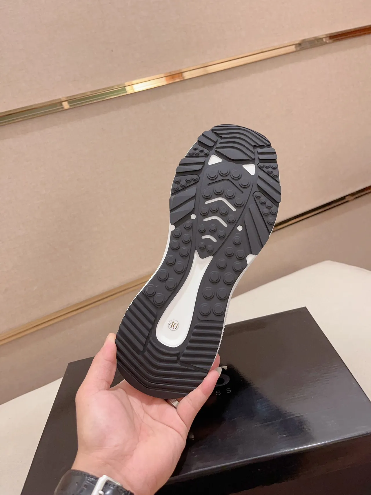 Monogram-Print Mesh and Blue Overlay Low-Top Lifestyle Sneaker 9