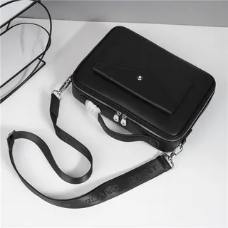 Montblanc Meisterstück Bolsa crossbody preta estruturada 15
