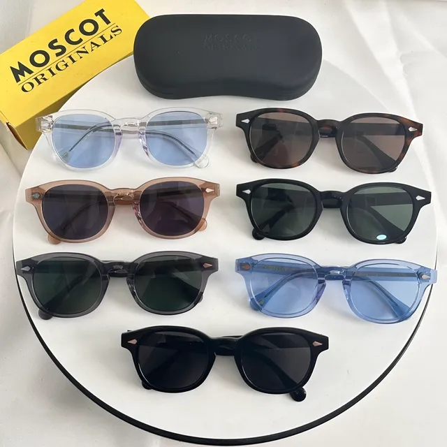 Moscot Black Gray Acetate Frame Round-Oval Lens Shape Sunglasses 3